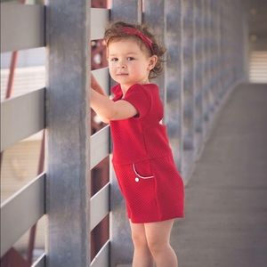 Janie and Jack Red Romper